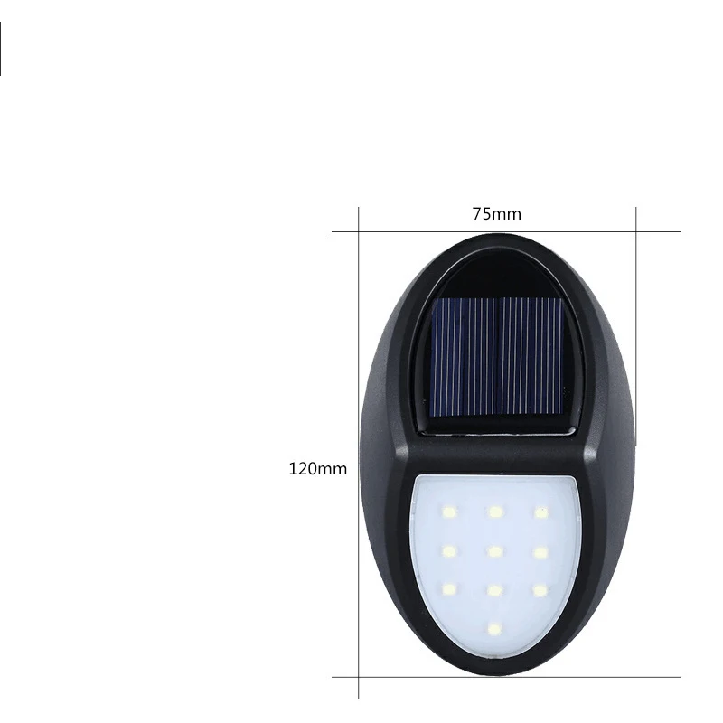

New led solar wall light, highlight lamp beads, outdoor waterproof wall light, fence, street light, garden light