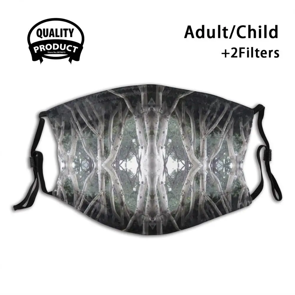 

Reflective Mirrored Trees Reusable Mouth Mask Washable Filter Anti Dust Face Masks Tree Foliage Forest Reflection Mirror