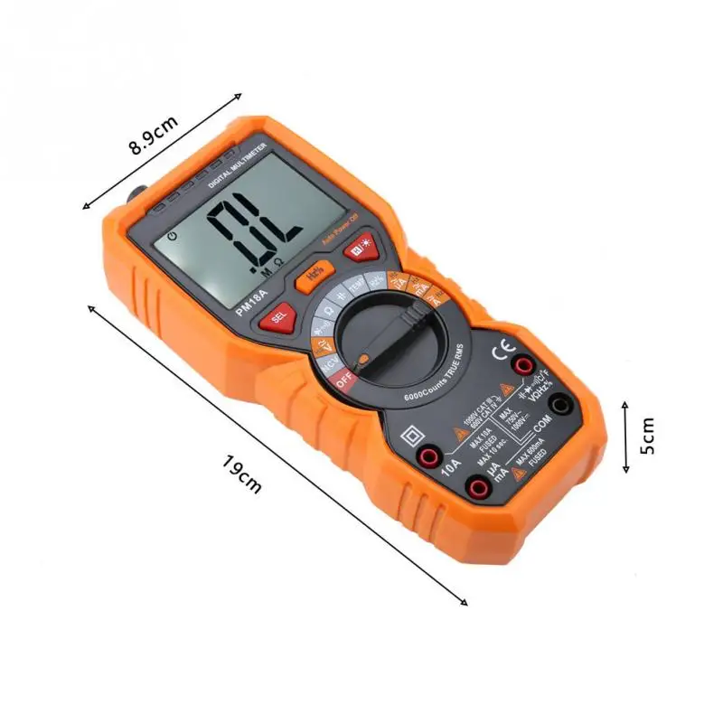 PEAKMETER PM18A ручной мультиметр портативный цифровой тестер сопротивления