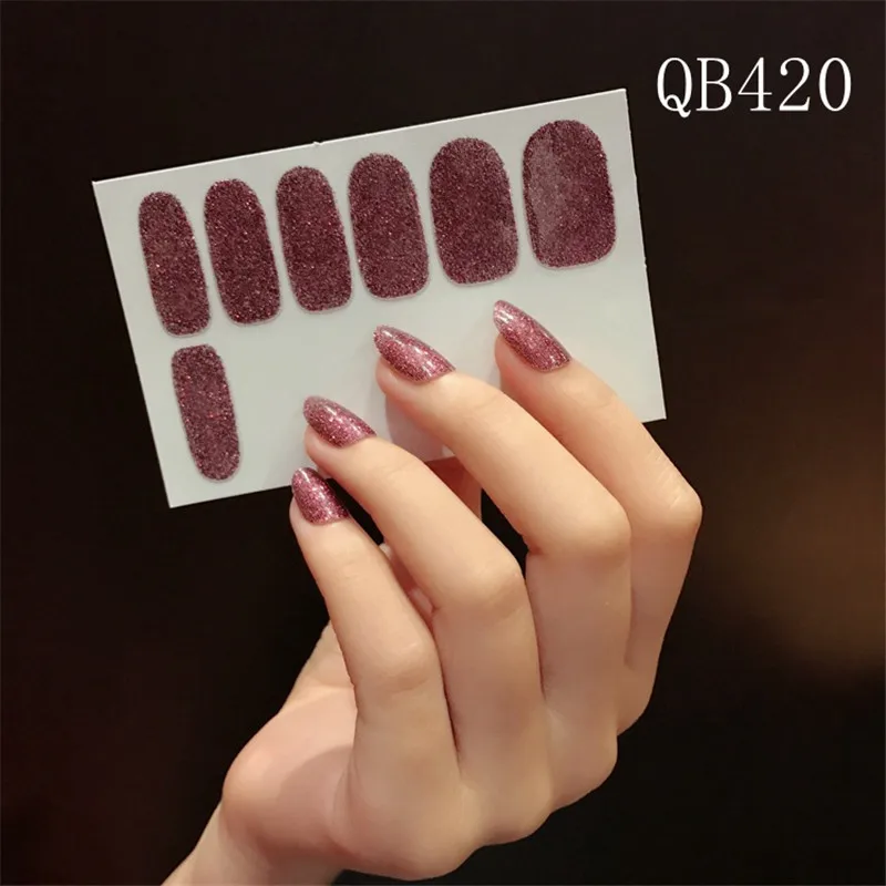 QB420 Lamemoria 22 советы, стикеры 3D на ногти Nail Art, красное сердце, дизайн, французский экологический клей, наклейки, наклейки для женщин, маникюр - Цвет: QB420