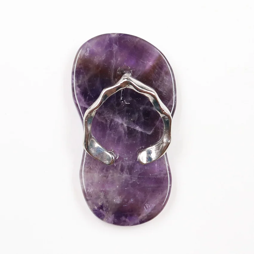 XSM подвески в форме тапочек аметисты камни кристалл Quartzs рейки из природного