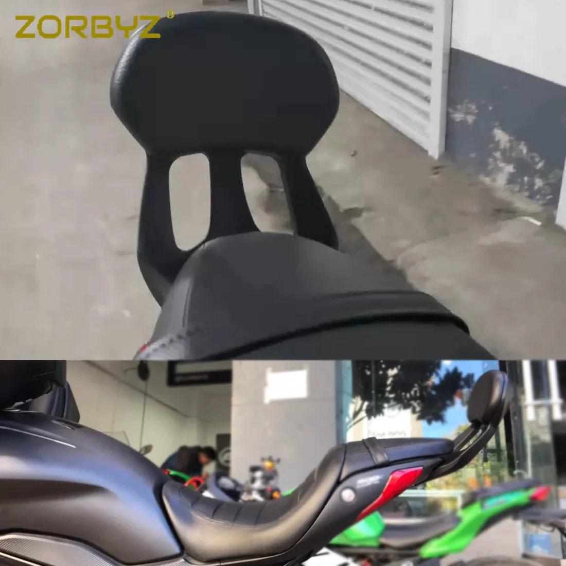 Черная задняя спинка пассажира ZORBYZ из искусственной кожи для мотоцикла Benelli 502c