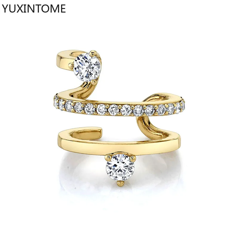 

Fashion Crystal Ear Cuff Non-Piercing Ear Clip Earrings For Women Simple Fake Cartilage Without Piercing Jewelry Accessories