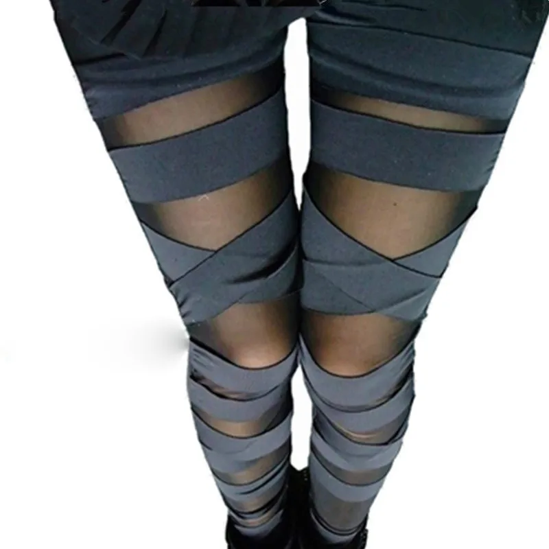 Очаровательные обтягивающие леггинсы для женщин в стиле панк женские
