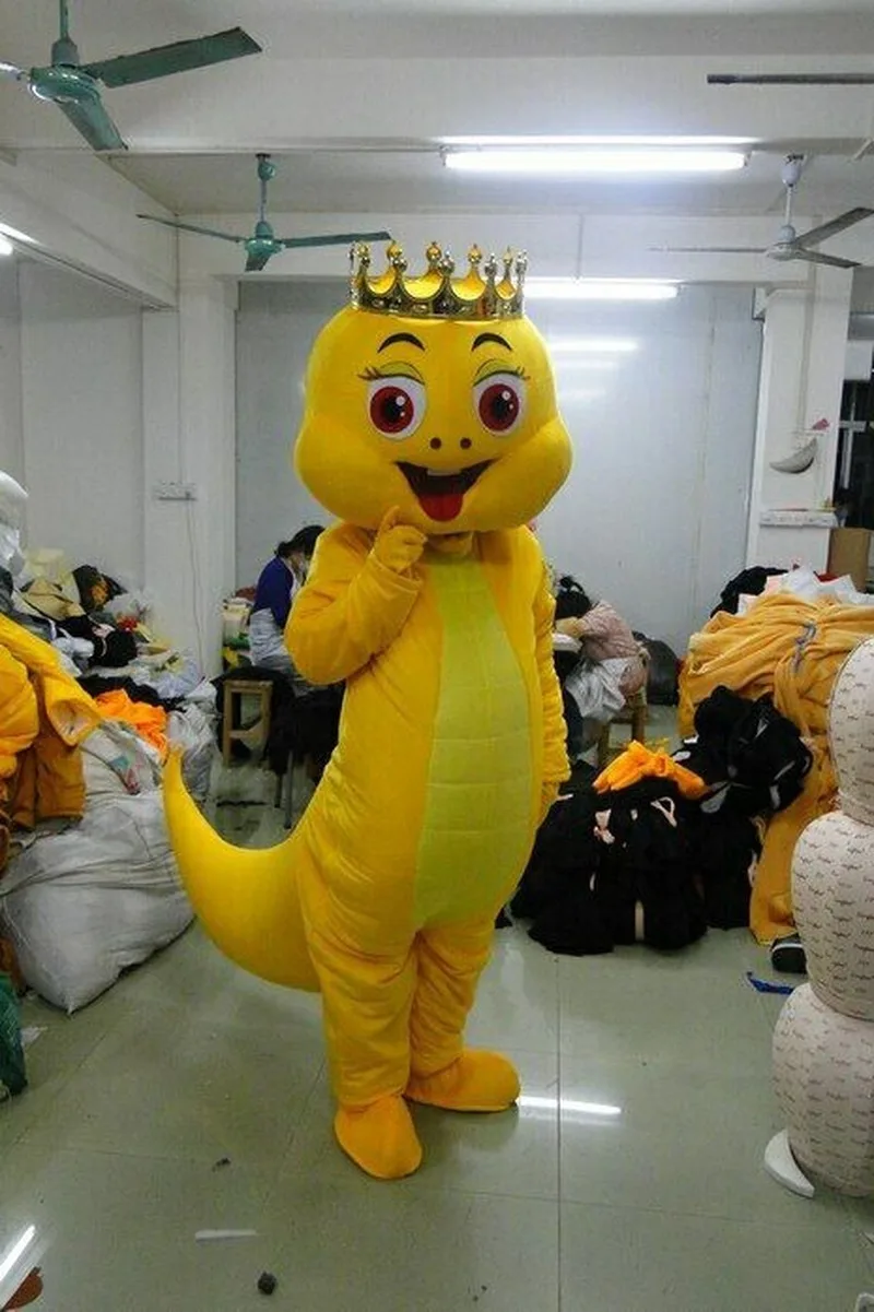 

Yellow Tail Dinosaur Cartoon Mascot Costume Cosplay Party Game Apparel Cartoon Character Birthday Clothes Xmas Adults Fursuit