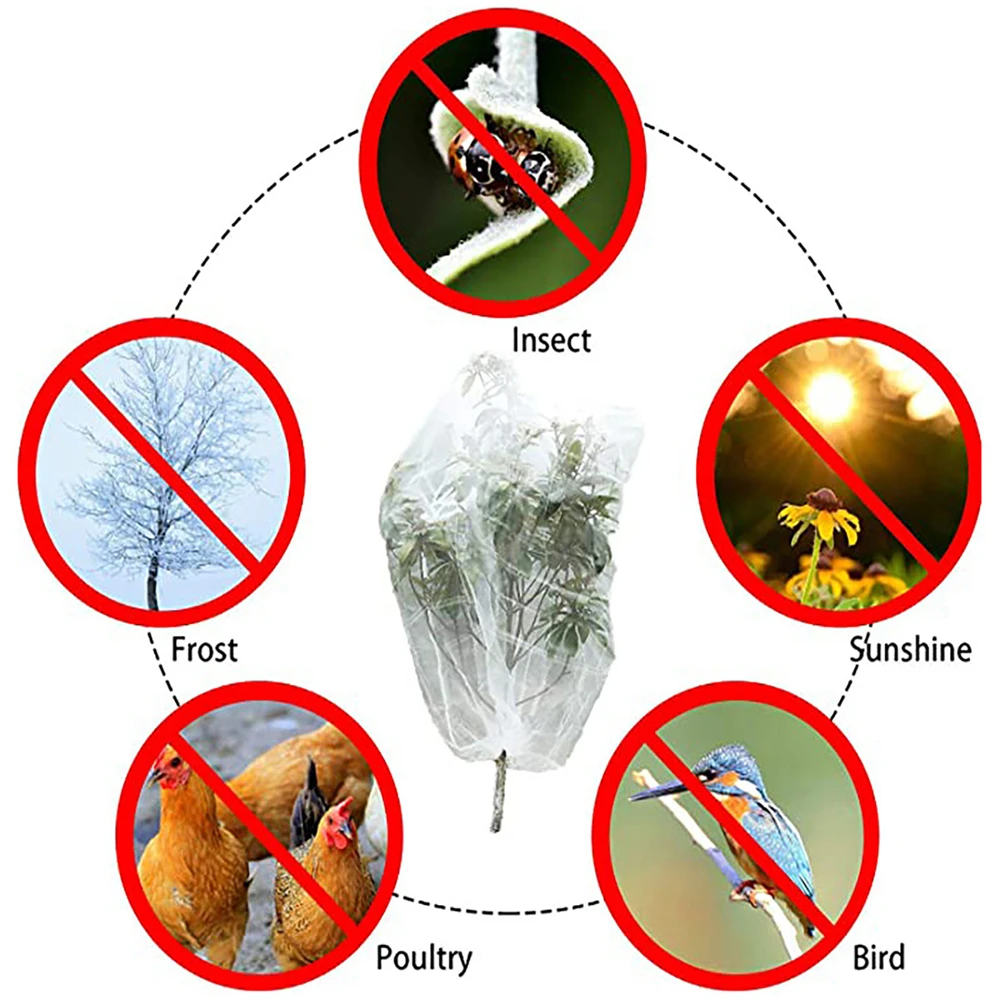 

1 Set of 4 PCSNetting Bags Garden Fruit Barrier Cover Bags Insect Protection Net Garden Tool Netting Bags Fruit Barrier
