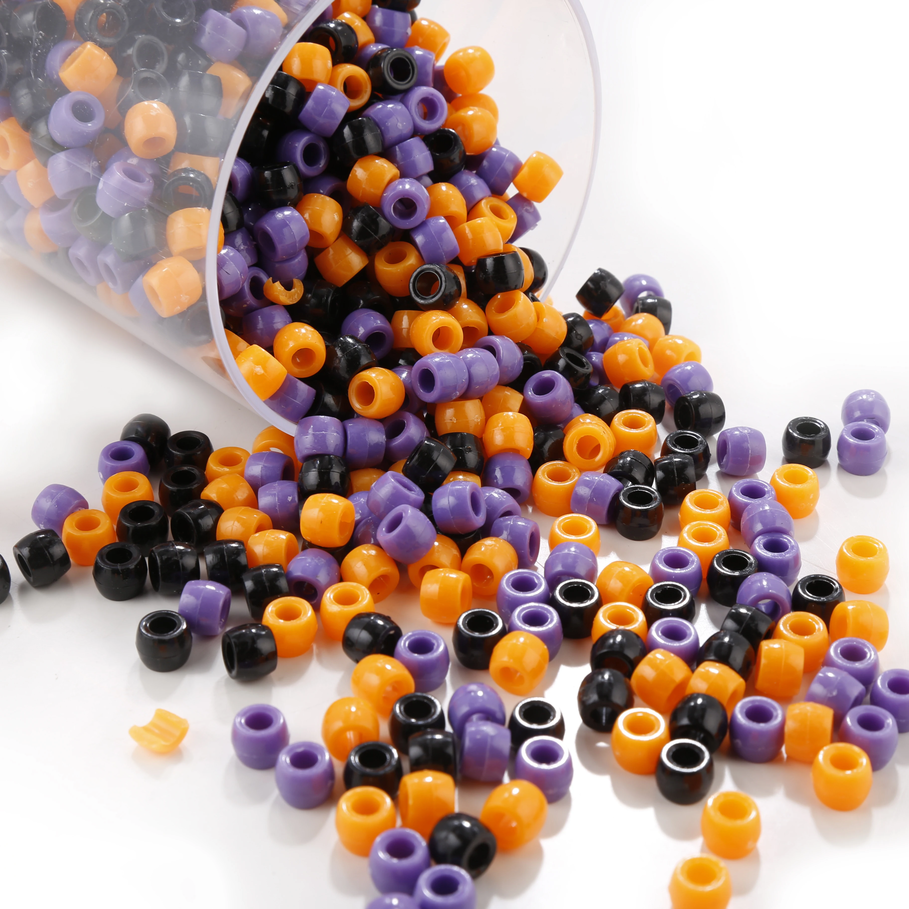 6*8 мм акриловый бисер с большими отверстиями пасхальные цвета 1000 шт./кор.