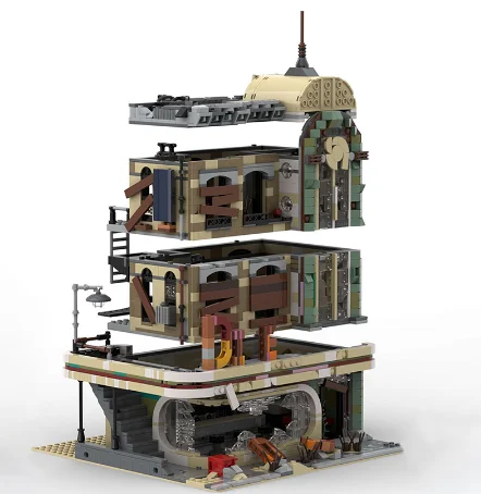 BuildMOC друзья центр города городской совместимый с Lepining обеденная корзина друг