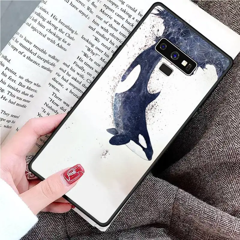 

Killer Whale Orca Watercolor Phone Case For Samsung Galaxy S8 S9 S10 Plus S10E Note 3 4 5 6 7 8 9 10 Pro Lite cover