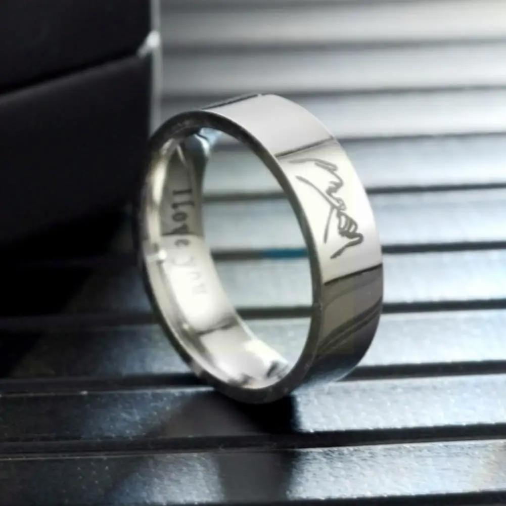 

8mm Steel Couple Ring Wedding Ring Jewelry Accessories Engagement Valentine'day Gift Wedding F8z7