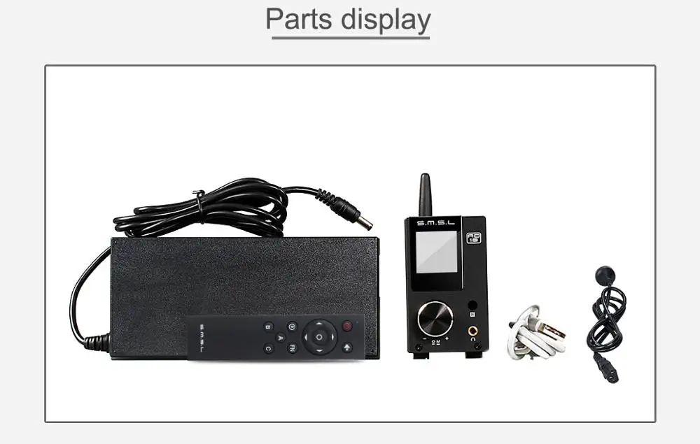 SMSL AD18 полный цифровой усилитель и ЦАП 80 Вт * 2 DSP HIFI Bluetooth 4 NFC