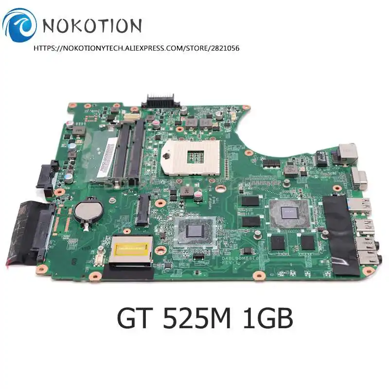 Материнская плата NOKOTION для ноутбука TOSHIBA Satellite L750 L755 материнская DABLBDMB8E0 A000080820 HM65