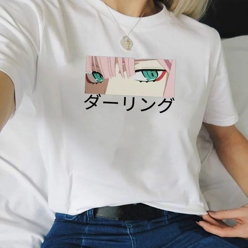 

Starqueen-JBH Japanese anime Eye Graphic Tee women t-shirt 100% Cotton Kawaii Cute Harajuku Hipster Ladies Top