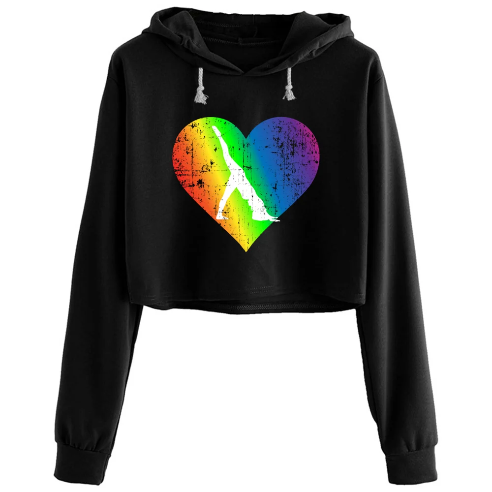 

Худи женское Радужное с сердечками, в стиле гранж
