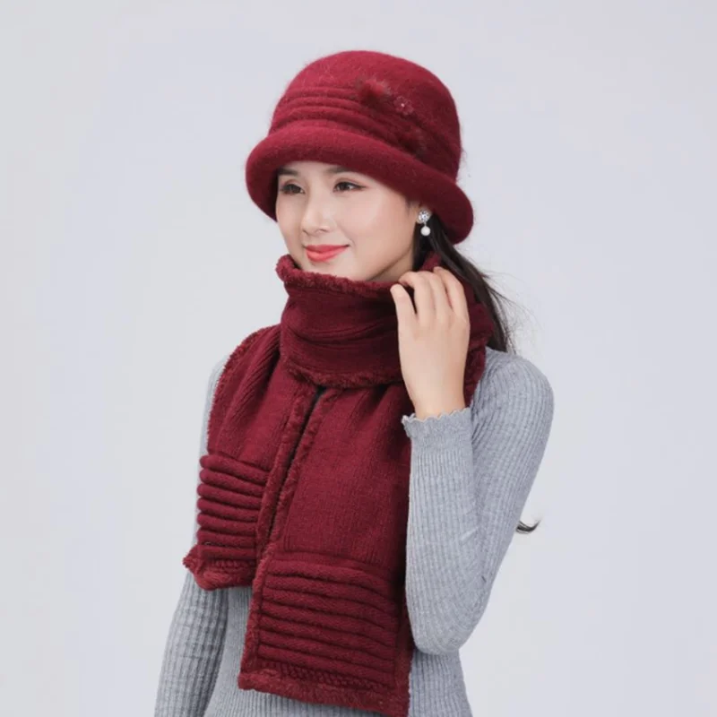 Зимняя женская Шапка-бини 2020 шарф теплая вязаная шерстяная шапка повседневная