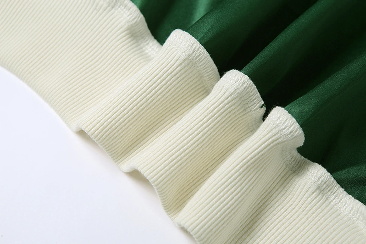 Women's Coats 2021 FreeShippinWinter Oversized Leather Sela American College Varsity Jacket Khaki Green Bomber 531100 | Женская