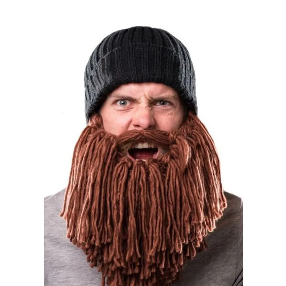 Модные однотонные теплые шапочки Skullies Beanies мужская вязаная шапка с викингом