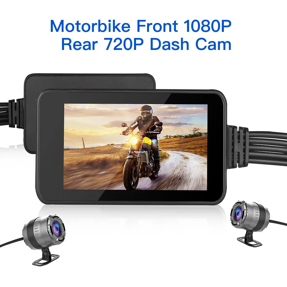 Водонепроницаемый Blueskysea мотоцикл WiFi камера Сенсорный экран HD Moto gps 140 ° MT23 двойной