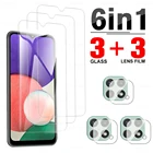 Закаленное стекло 6 в 1 для Samsung Galaxy A22, A32, A42, A52, A72, защита для камеры Samsung A 22, 32, 42, 52, 72, 4G, зеркальная пленка для экрана