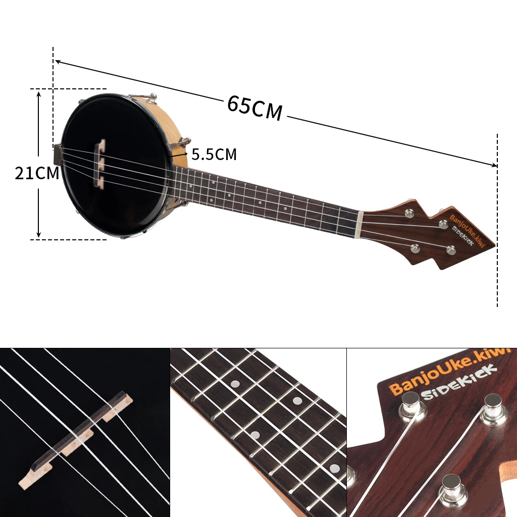 26 дюймов Banjo Banjolele укулеле 4-струнный винтажный с сумкой для переноски электронный