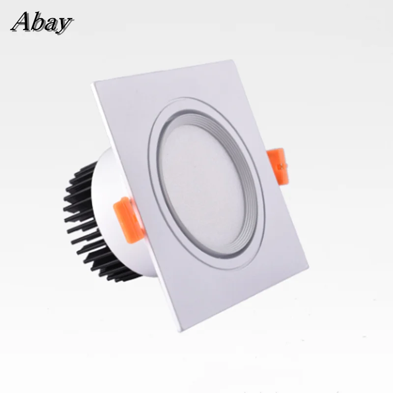 Встраиваемый Квадратный светодиодный светильник с регулируемой яркостью 7W9W12W COB