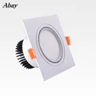 Встраиваемый Квадратный светодиодный светильник с регулируемой яркостью 7W9W12W COB светодиодный потолочный светильник AC85-265V теплыйхолодный белый Светодиодный точечный светильник