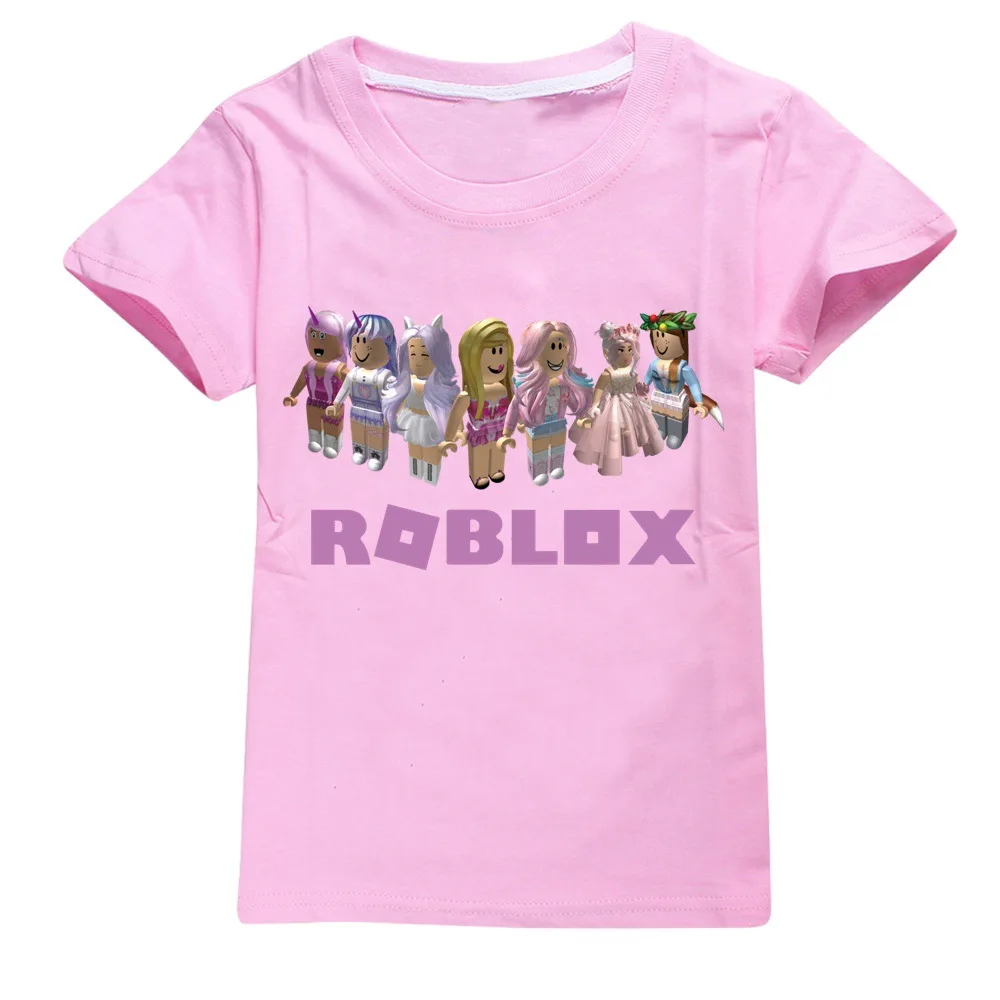 Детская летняя футболка robloxing с мультяшным принтом для мальчиков и девочек