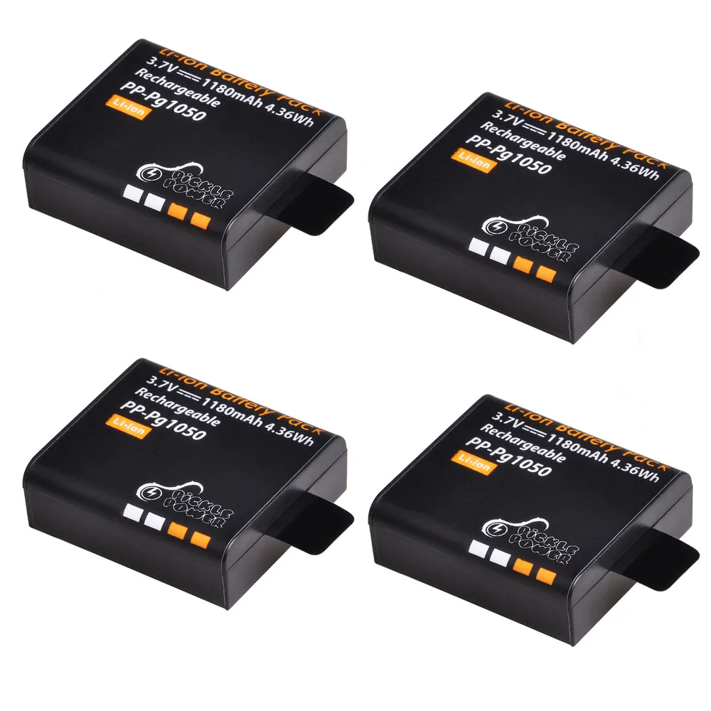 Аккумулятор PG1050 для экшн камеры EKEN H9 H9R H3R H8R H8PRO H8 SJ4000 SJ5000 M10 4 шт. 1180 мАч|Цифровые
