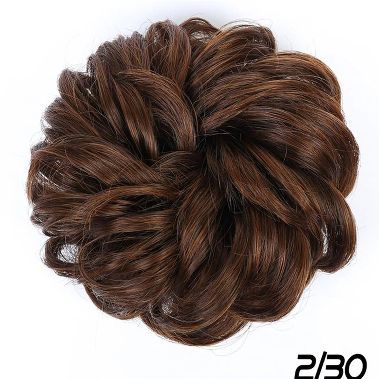 

LVHAN Curly Resistant to the heat synthetic hair colors women updo with strip of rubber hair pieces Synthetic Chignon For White
