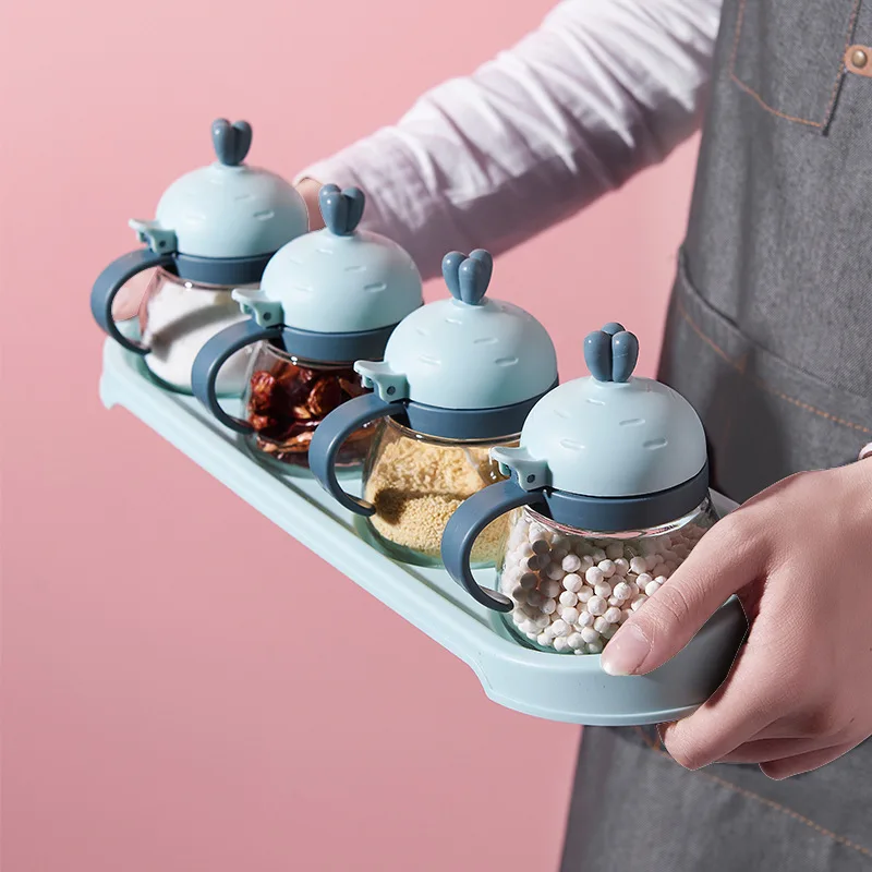 Стеклянная коробка для приправ соляная емкость бытовой контейнер хранения масла