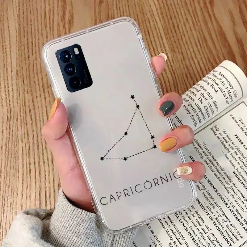 

constellations zodiac signs Phone Case Transparent For OPPO A 3 5 33 7 8 52 9 11 32（2020）53S F 9 11 Realme X T 7 50 7 PRO