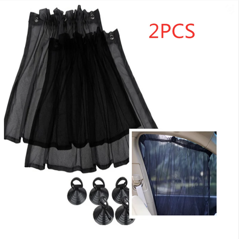 

2PCS Car black Sunshade Mesh heat insulation summer UV Protect Curtain Side Window Sun Visor Protection Window Films products