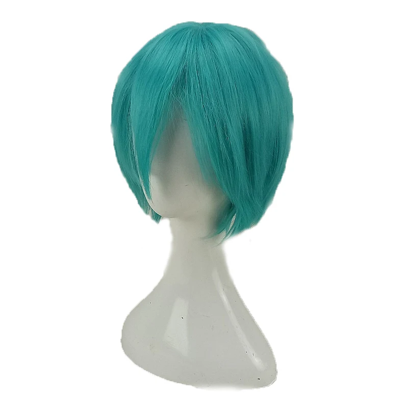 green no ponytail HAIRJOY синтетические волосы мятный зеленый серебряный серый розовый синий косплей парик костюм парики+ 2 длинные вьющиеся Съемный Хвост - Цвет: green no ponytail