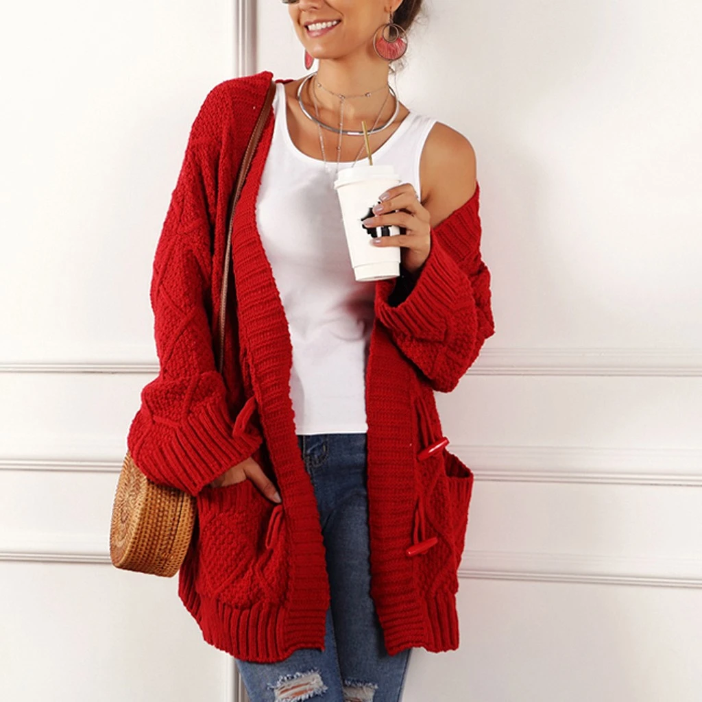 Женское Свободное пальто-кимоно CHAMSGEND Повседневный Кардиган с длинным рукавом