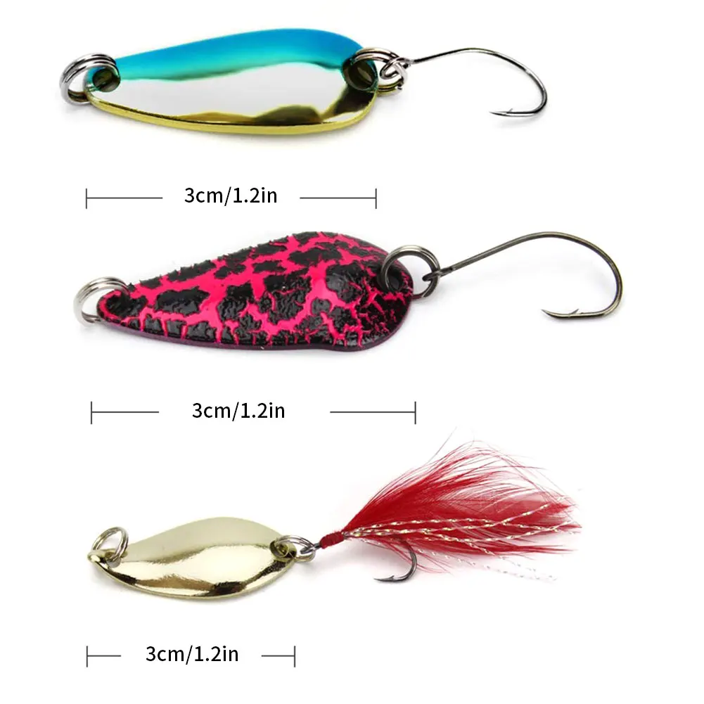 

Spoon Lure Set Spinner bait 2-7g Trout Pike Metal Fishing lures Kit Crankbait Fresh/Salt Water Isca Artificial Hard Bait 12PC