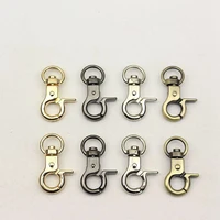 10pcs mini 9mm metal buckle bag clasps lobster swivel trigger clips snap hook for diy decor accessories keychain parts