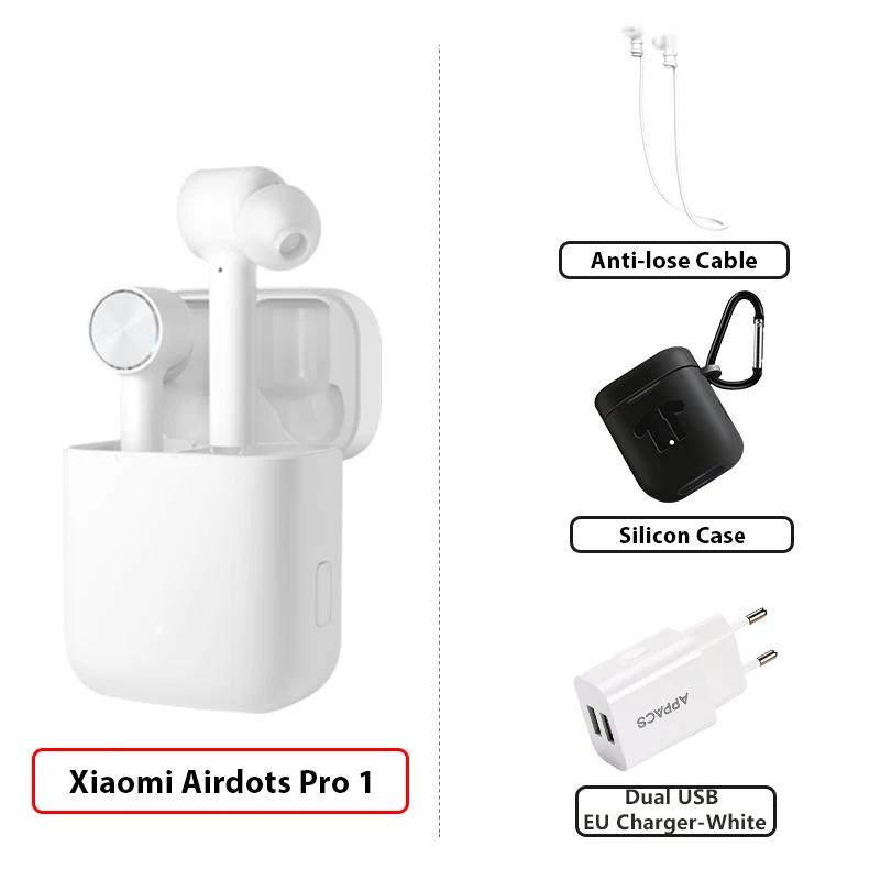 1Add CableCaseC Xiao mi Airdots Pro TWS беспроводные наушники mi True беспроводные Bluetooth наушники ANC переключатель ENC HD управление нажатием для IOS Android - Цвет: 1Add CableCaseC