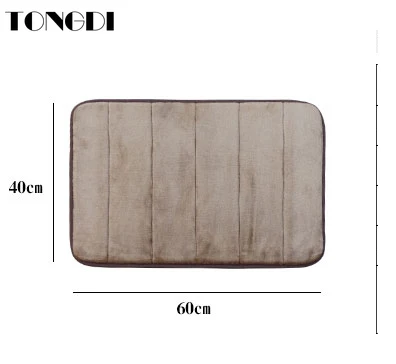 TONGDI Впитывающий Коврик для ванной комнаты мягкий коралловый бархатный коврик