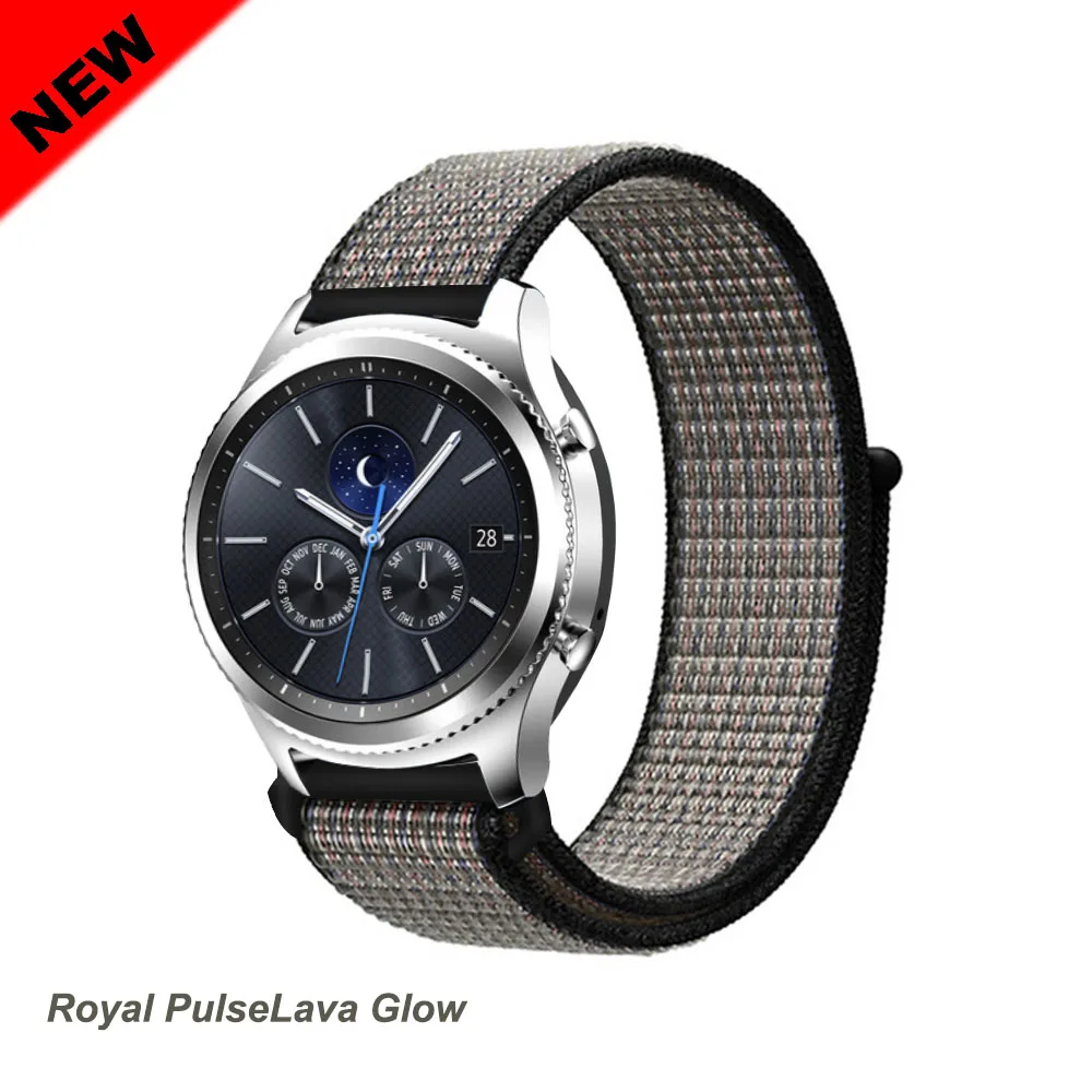 Royal PulseLava 51 Galaxy watch band для samsung galaxy watch 46 мм 42 мм active 2 gear s3/huawei watch gt 2 ремешок 20 22 мм спортивный нейлоновый ремешок - Цвет ремешка: Royal PulseLava 51
