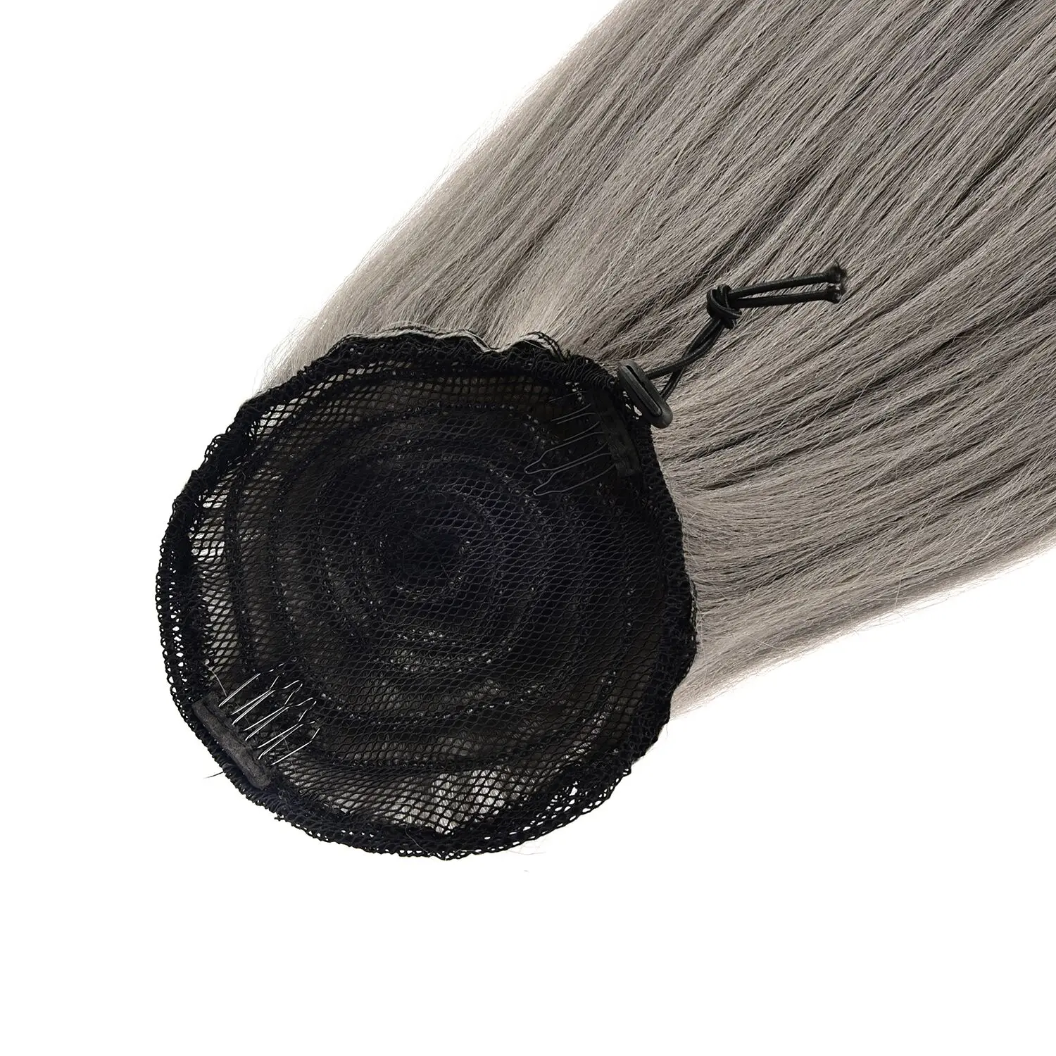 Парик для конского хвоста из синтетического волокна 22 дюйма чернокожих/белых