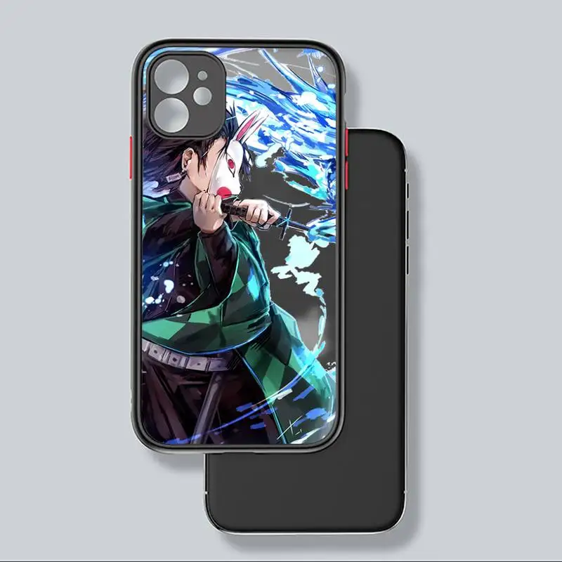 

Demon Slayer Anime Phone Case matte transparent For iphone 7 8 11 12 plus mini x xs xr pro max cover