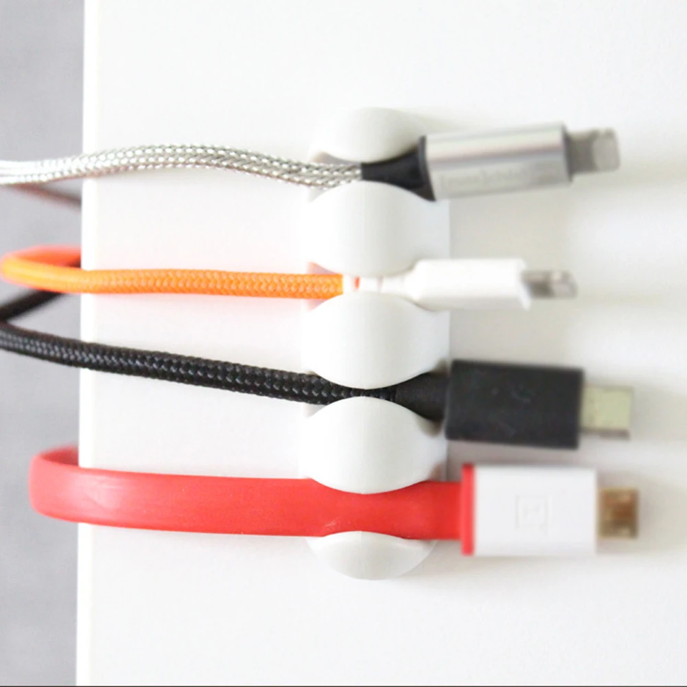 

Cable Holder Silicone Cable Organizer Flexible USB Winder Management Clips Holder For Mouse Keyboard Earphone Headset