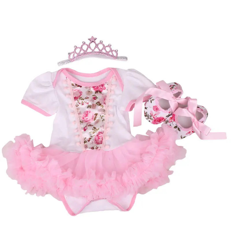 Одежда для маленьких девочек на первый день рождения комплект из 3 предметов