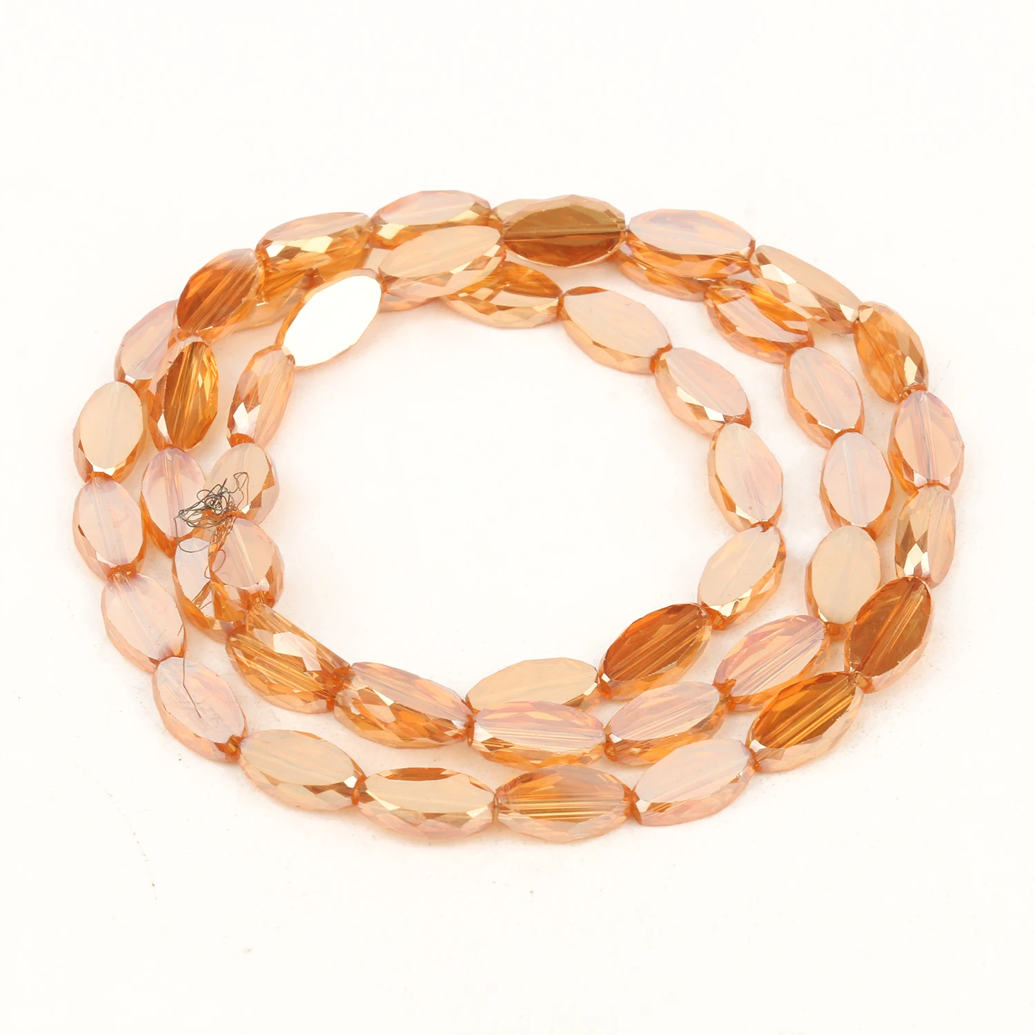 

6X9mm Faceted Smooth Clear Crystal Glass Orange Oval Shape Beads Loose Spacer Beads For Diy Bracelet Jewelry Making Accessorice