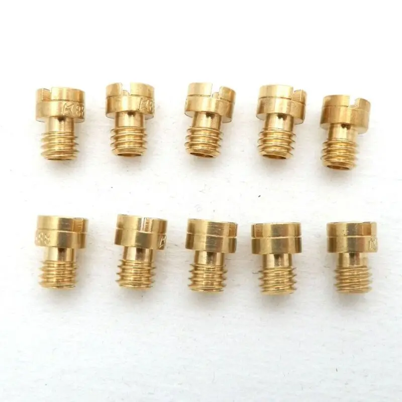 

10 Sizes Main jet M4 4mm Scooter For Keihin Size 40-58 4x0.7mm 10 sizes
