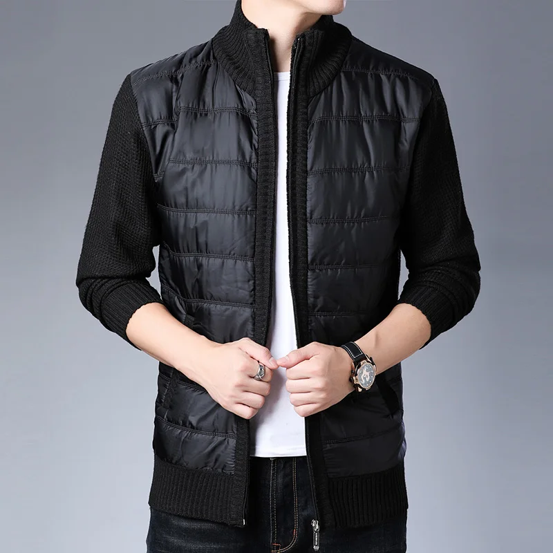 Осенняя и зимняя мужская модная дизайнерская Лоскутная Повседневная Толстая