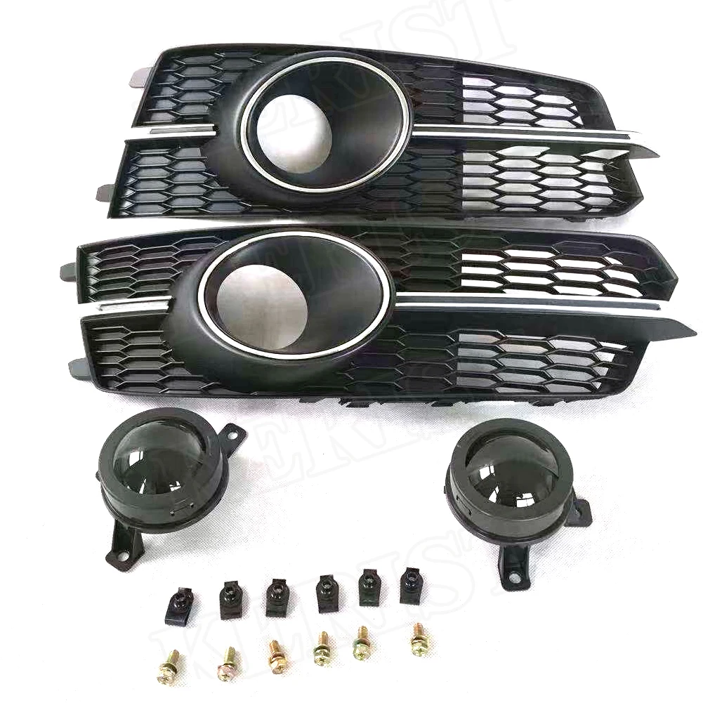 A6 ABS черный сетчатый противотуманный светильник решетка Защитные чехлы для Audi C7