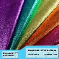 135cm91cm pu faux leather litchi pattern chunky shiny gold synthetic faux hairbow fabric diy accessories synthetic leather