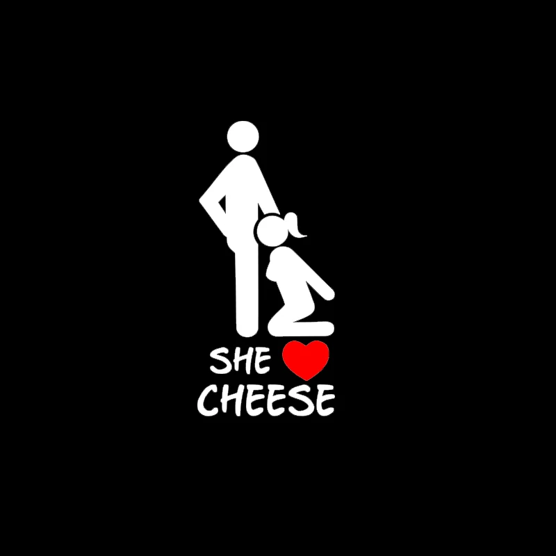 Женская и мужская виниловая наклейка с надписью She loves cheese|jdm sticker|fun stickersticker bomb |