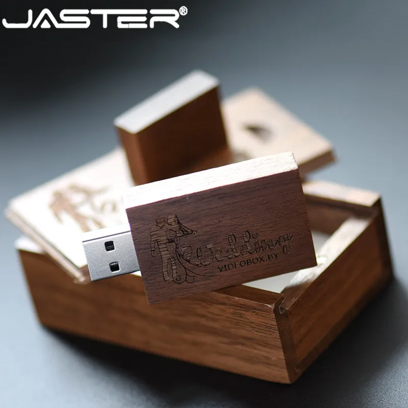 Флэш-накопитель JASTER флэш-накопитель из кленового дерева + упаковочная коробка 4